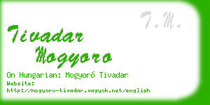 tivadar mogyoro business card